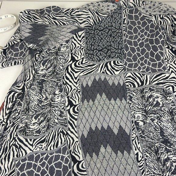 Soft Surroundings Jacket Cardigan Size L/XL Embroidered Open Front Animal Leaf - Picture 8 of 16
